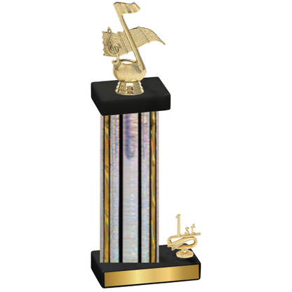 Accented Single Silver Glacier First Place Music Trophy