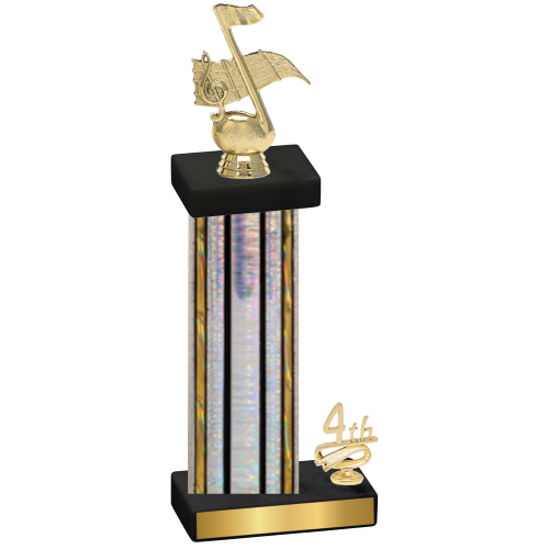 Accented Single Silver Glacier Fourth Place Music Trophy