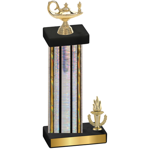 Accented Single Silver Glacier Victory Academics Trophy