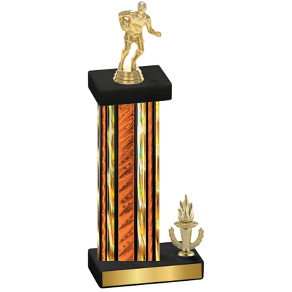 Accented Single Orange Glacier Victory Rugby Trophy