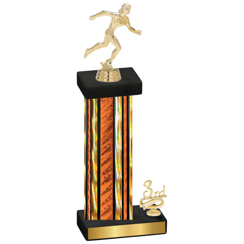 Accented Single Orange Glacier Third Place Running Trophy