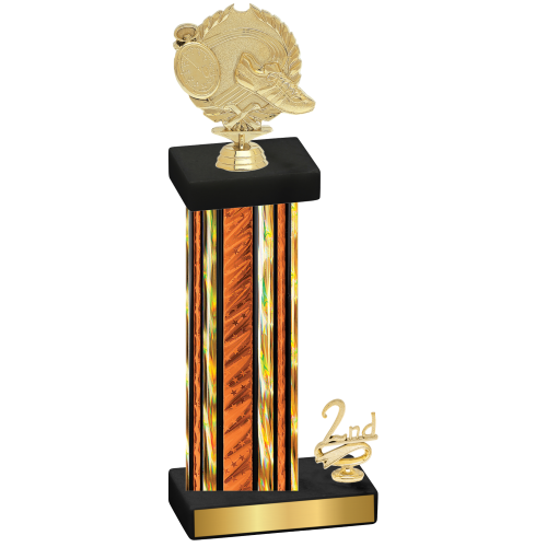 Accented Single Orange Glacier Second Place Running Trophy