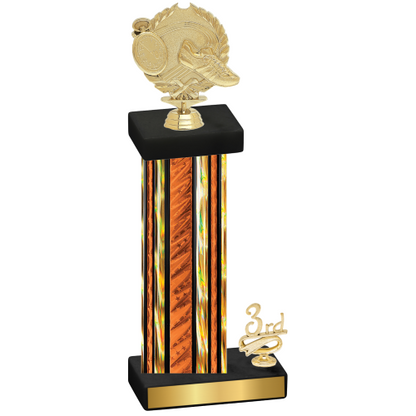 Accented Single Orange Glacier Third Place Running Trophy