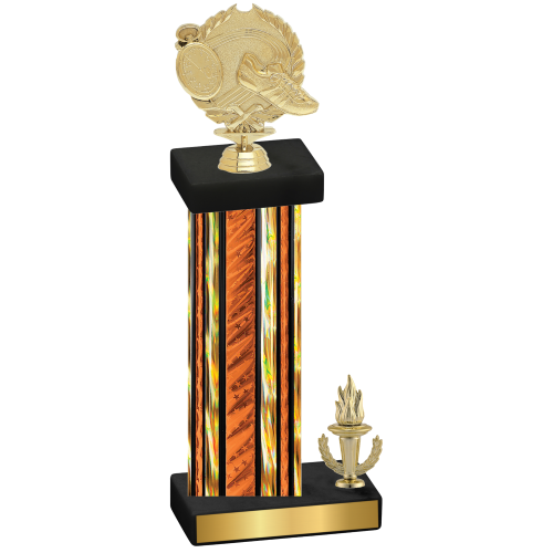 Accented Single Orange Glacier Victory Running Trophy