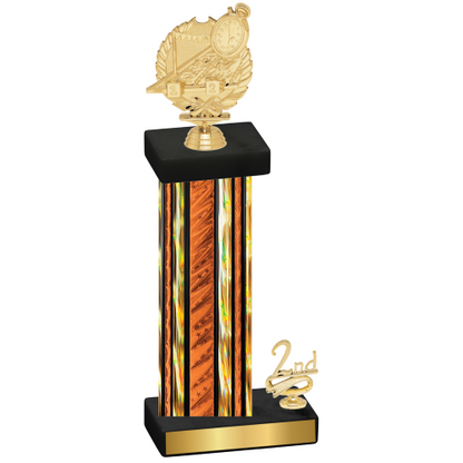 Accented Single Orange Glacier Second Place Swimming Trophy