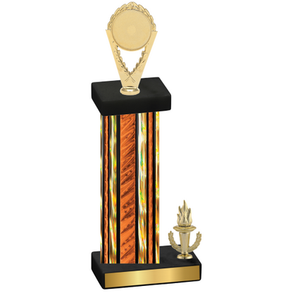 Accented Single Orange Glacier Victory Insert Trophy