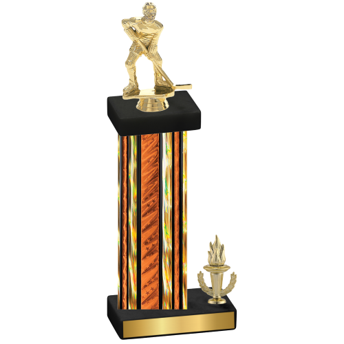 Accented Single Orange Glacier Victory Hockey Trophy