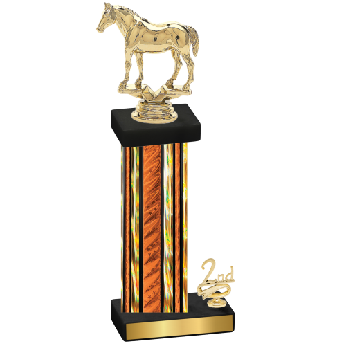 Accented Single Orange Glacier Second Place Horses Trophy