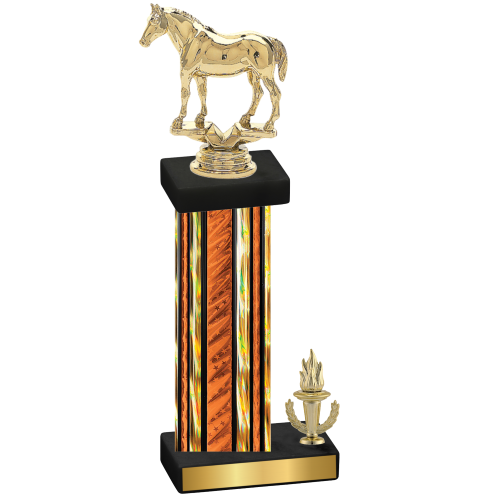 Accented Single Orange Glacier Victory Horses Trophy