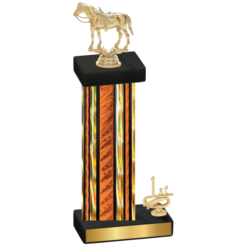 Accented Single Orange Glacier First Place Horses Trophy