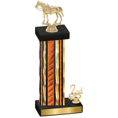 Accented Single Orange Glacier Second Place Horses Trophy