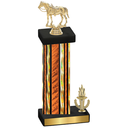 Accented Single Orange Glacier Victory Horses Trophy