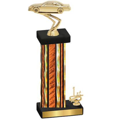 Accented Single Orange Glacier First Place Cars Trophy