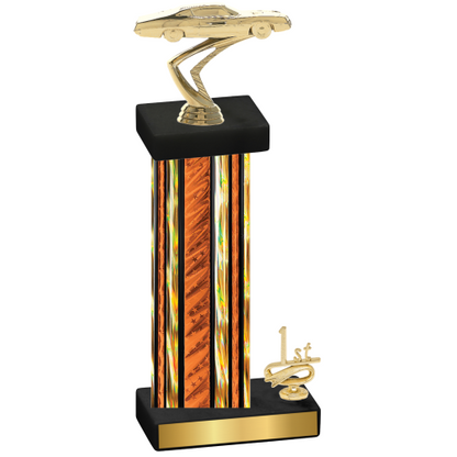 Accented Single Orange Glacier First Place Cars Trophy