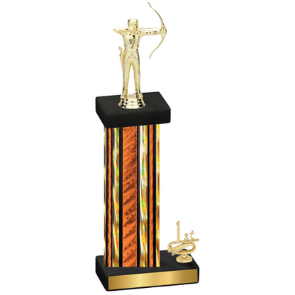 Accented Single Orange Glacier First Place Archery Trophy