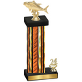 Accented Single Orange Glacier Year Fishing Trophy