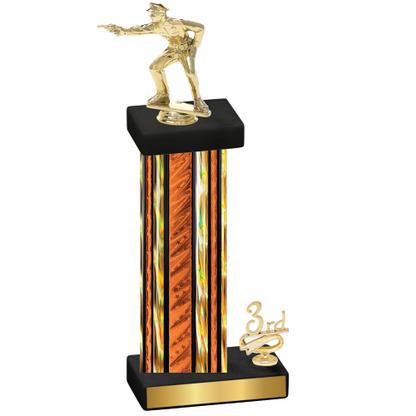 Accented Single Orange Glacier Third Place Shooter Trophy