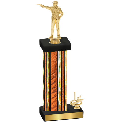 Accented Single Orange Glacier First Place Shooter Trophy