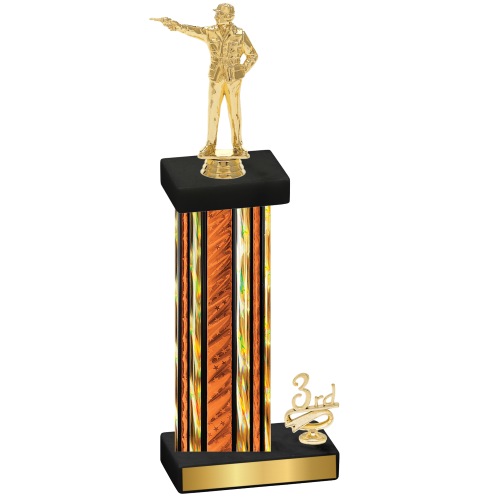 Accented Single Orange Glacier Third Place Shooter Trophy