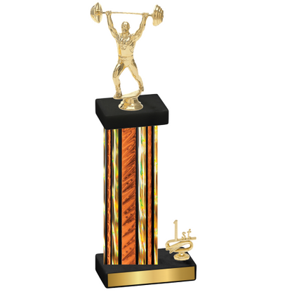 Accented Single Orange Glacier First Place Weights Trophy