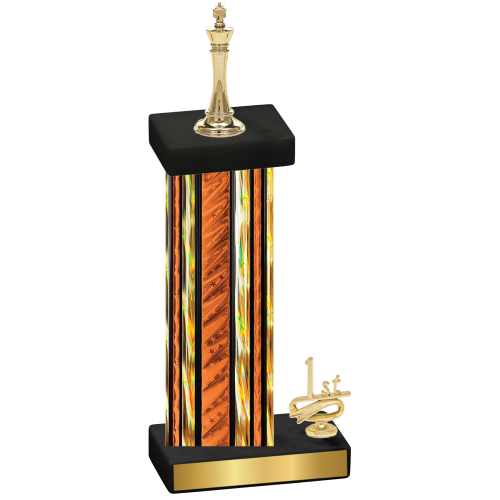 Accented Single Orange Glacier First Place Chess Trophy