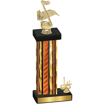 Accented Single Orange Glacier First Place Music Trophy