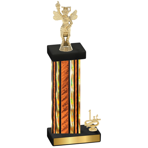 Accented Single Orange Glacier First Place Academics Trophy