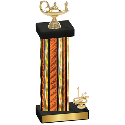 Accented Single Orange Glacier First Place Academics Trophy