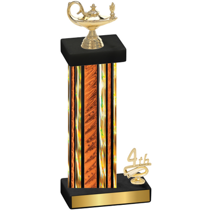 Accented Single Orange Glacier Fourth Place Academics Trophy