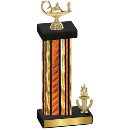 Accented Single Orange Glacier Victory Academics Trophy