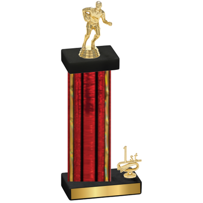 Accented Single Red Glacier First Place Rugby Trophy