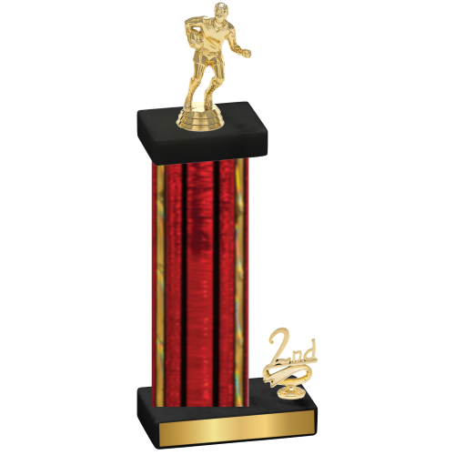 Accented Single Red Glacier Second Place Rugby Trophy