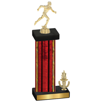 Accented Single Red Glacier Victory Running Trophy
