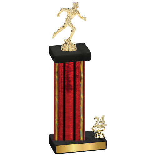 Accented Single Red Glacier Year Running Trophy