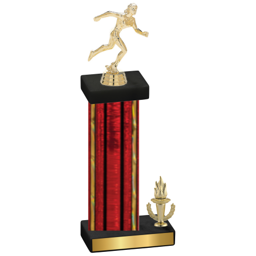 Accented Single Red Glacier Victory Running Trophy