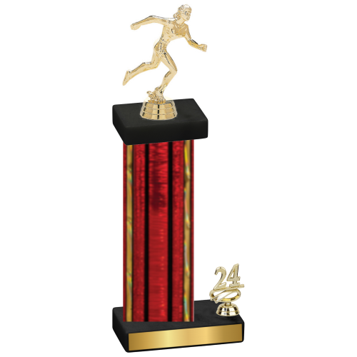 Accented Single Red Glacier Year Running Trophy