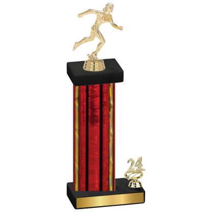 Accented Single Red Glacier Year Running Trophy