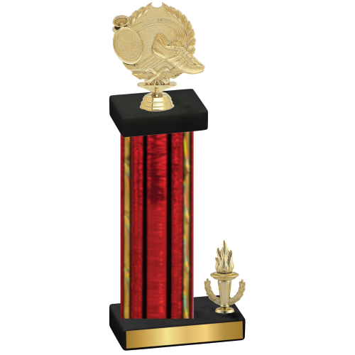 Accented Single Red Glacier Victory Running Trophy