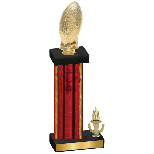 Accented Single Red Glacier Victory Football Trophy