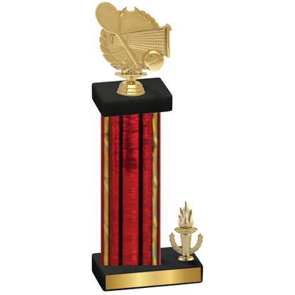 Accented Single Red Glacier Victory Tennis Trophy