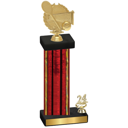 Accented Single Red Glacier Year Tennis Trophy