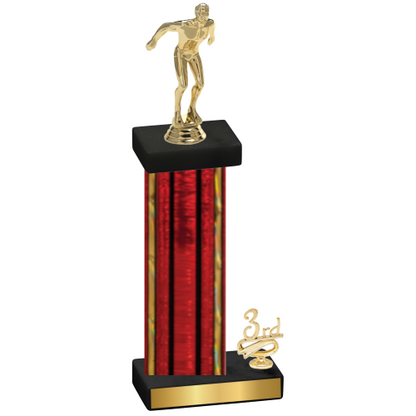 Accented Single Red Glacier Third Place Swimming Trophy