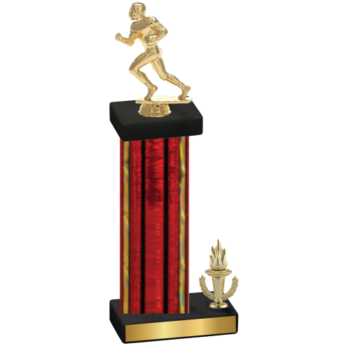 Accented Single Red Glacier Victory Football Trophy