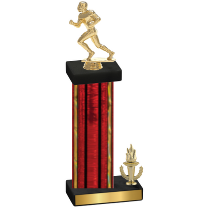 Accented Single Red Glacier Victory Football Trophy