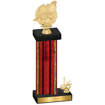 Accented Single Red Glacier First Place Swimming Trophy