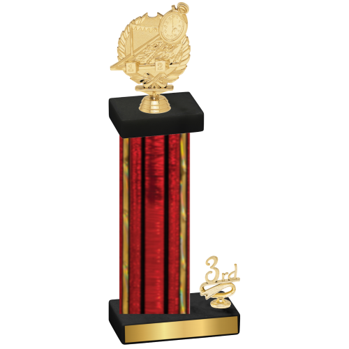 Accented Single Red Glacier Third Place Swimming Trophy