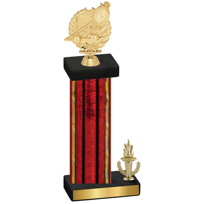 Accented Single Red Glacier Victory Swimming Trophy