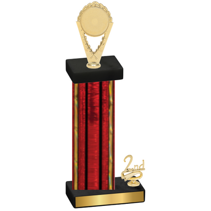 Accented Single Red Glacier Second Place Insert Trophy