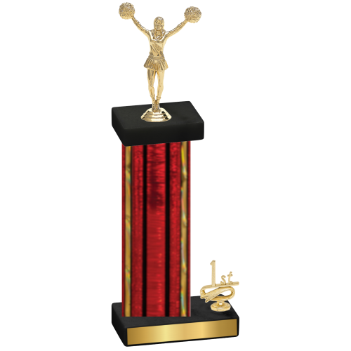 Accented Single Red Glacier First Place Cheerleading Trophy