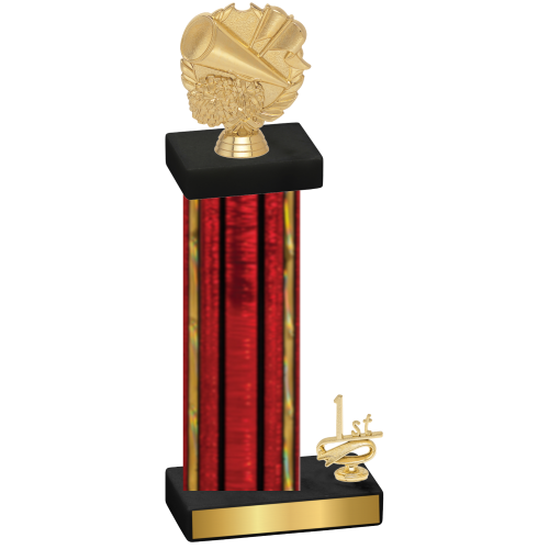 Accented Single Red Glacier First Place Cheerleading Trophy